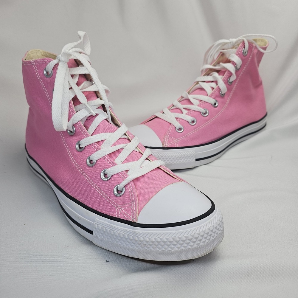 Converse Chuck Taylor All Star High Top Pink Canvas Sneakers Womens 12‎ Mens 10